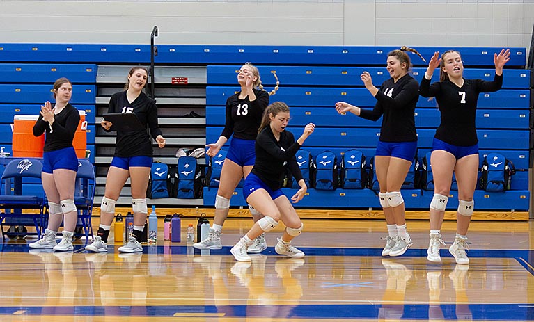 Volleyball sweeps Kellogg